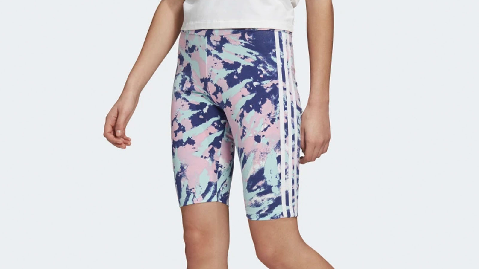 tie dye adidas bike shorts