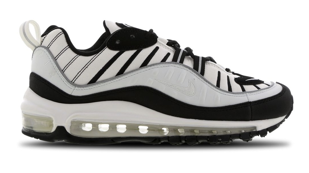nike air max 98 white black