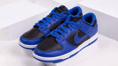 blue and black dunks