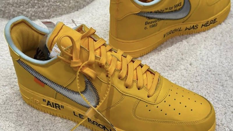 off white air force 1 university gold raffle
