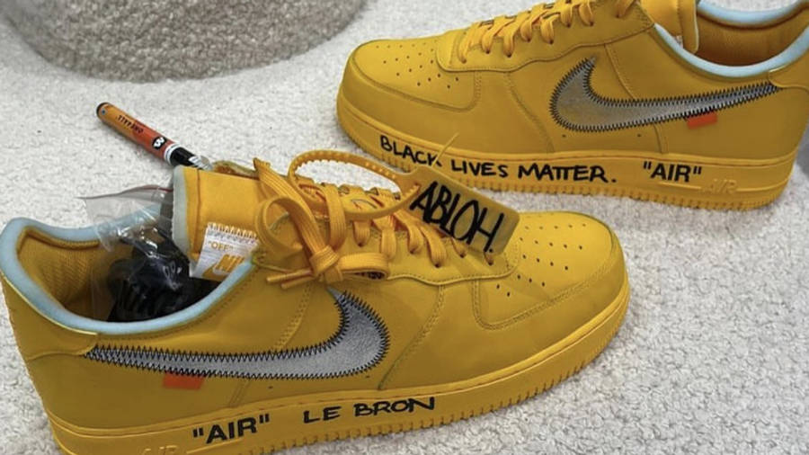 university gold off white af1