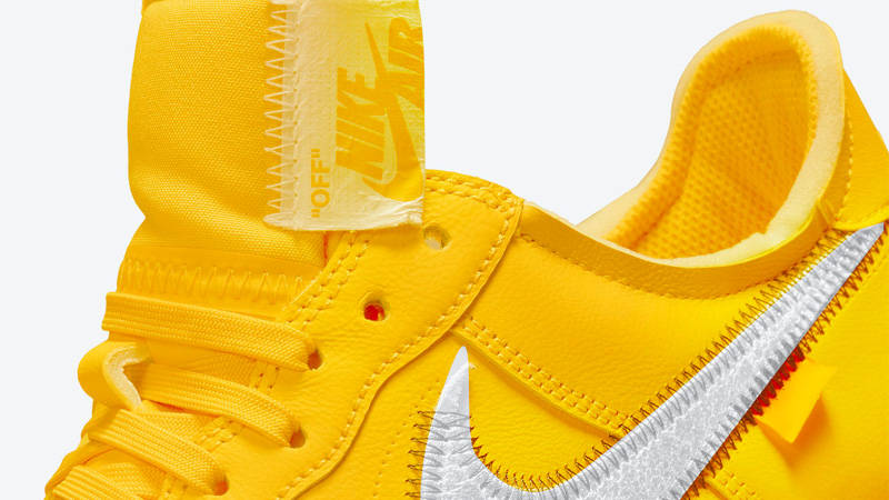 Nike Air Force 1 Low Off-white University Gold Metallic Silver in Yellow