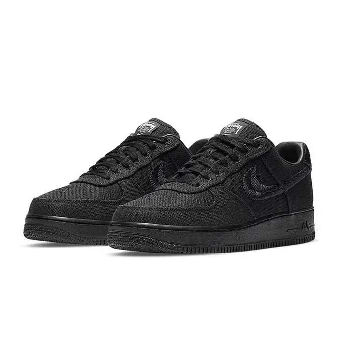 Stussy x Nike Air Force 1 Black | Where To Buy | CZ9084-001 | The Sole ...