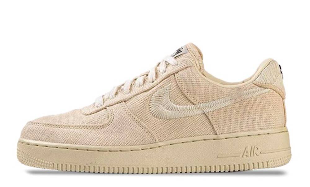 stussy nike air force 1 fossil stone