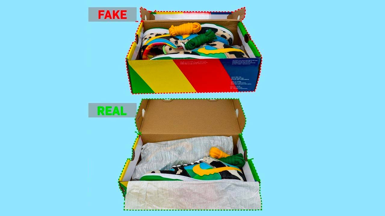 nike ben and jerry fake vs real