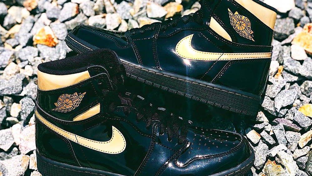 Image via earlygvng Air Jordan 1 High OG "Black Patent"