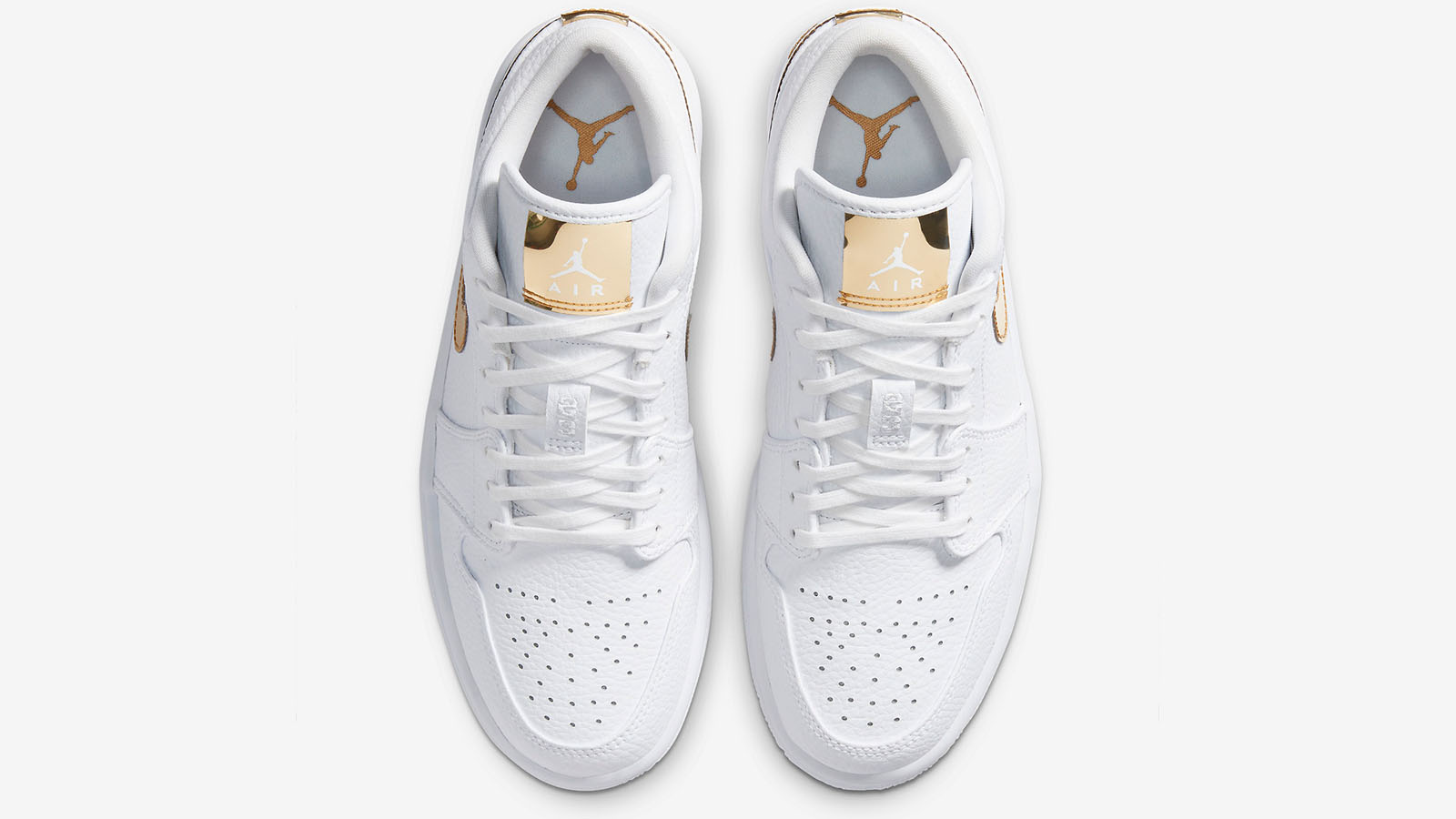 AJ1 low white and gold