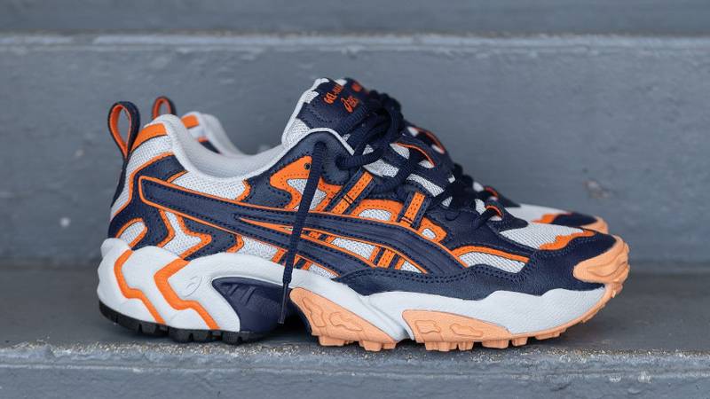 asics orange bleu