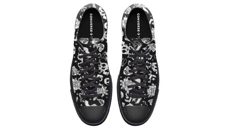 Converse Chuck 70 LA City Low Top Custom Black Print Middle