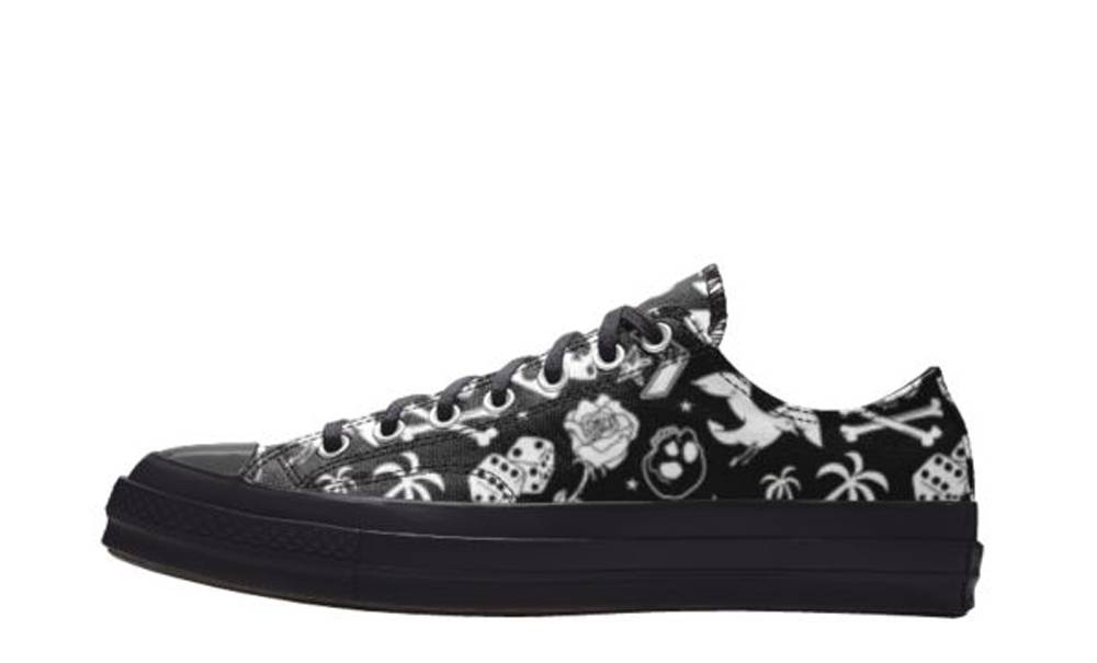 Converse Chuck 70 LA City Low Top Custom Black Print