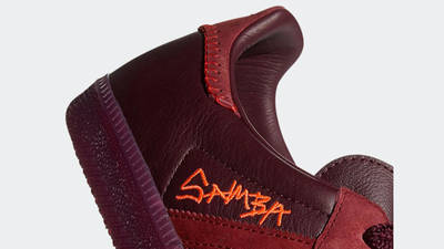Jonah Hill x adidas Samba Red Closeup
