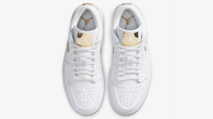 jordan 1 low white and gold