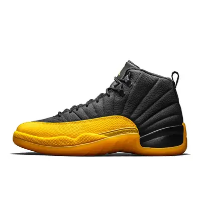 Orange and black jordans 12 online