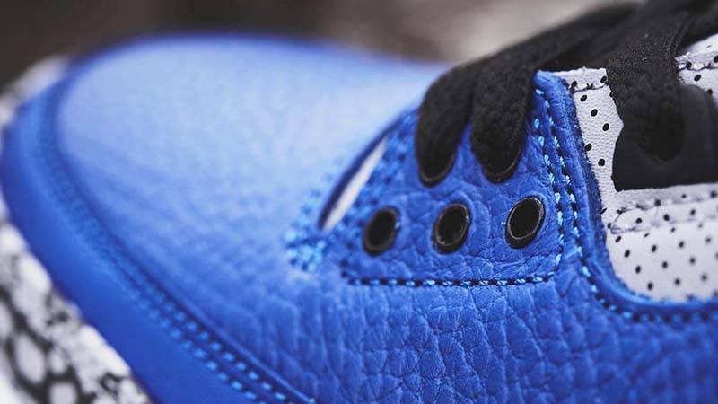 Jordan 3 Varsity Royal Closeup