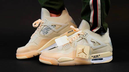 Your Best Look Yet at the Off-White x Air Jordan 4 "Sail" Your Best Look Yet at the Off-White x Air Jordan 4 "Sail"