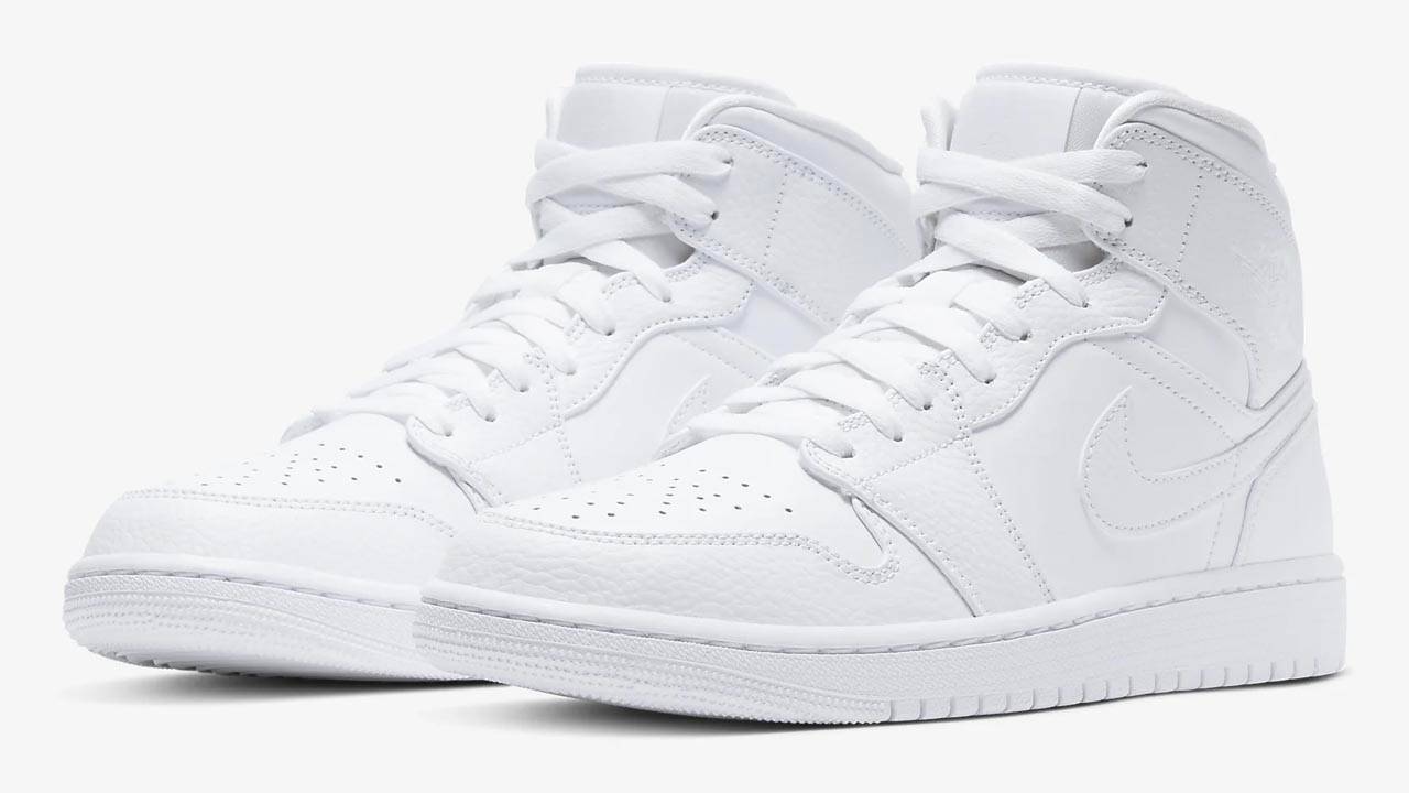 Air Jordan 1 Mid "Triple White"