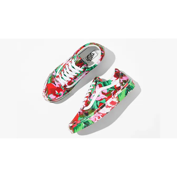 Kenzo x Vans Vault OG Old Skool LX Floral Red | Where To Buy 