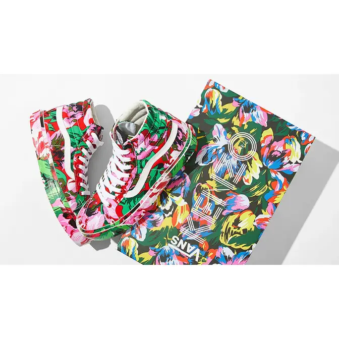 Kenzo x Vans Vault OG SK-8 Hi LX Floral Red | Where To Buy