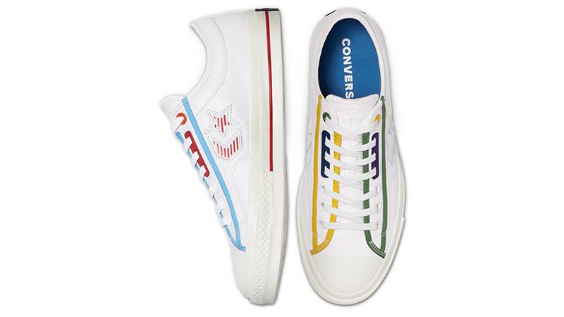 Logo Mash Up x Converse Star Player OX White Jet Stream 167141C middle