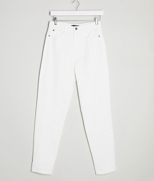 Missguided Mom Jeans White