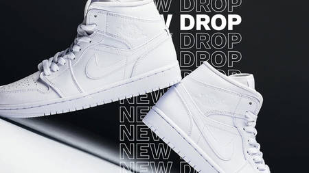 The Air Jordan 1 Mid "Triple White" is This Season's Must-Cop! The Air Jordan 1 Mid "Triple White" is This Season's Must-Cop!