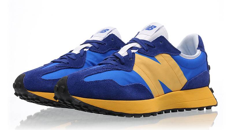 New Balance 327 Blue Yellow MS327CLB front