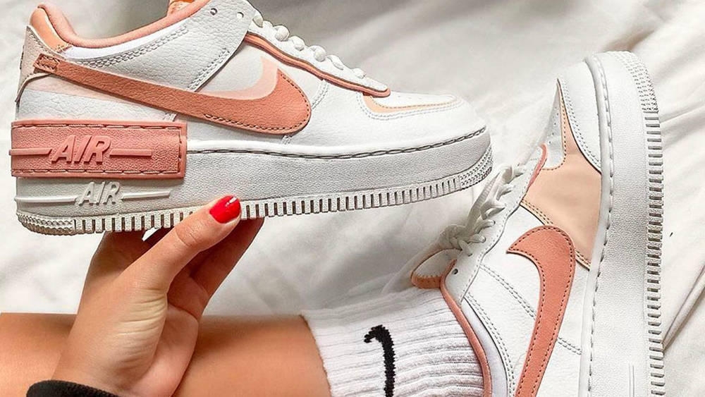 Nike AF1 Shadow Pink White psd Nike AF1 Shadow Pink White psd