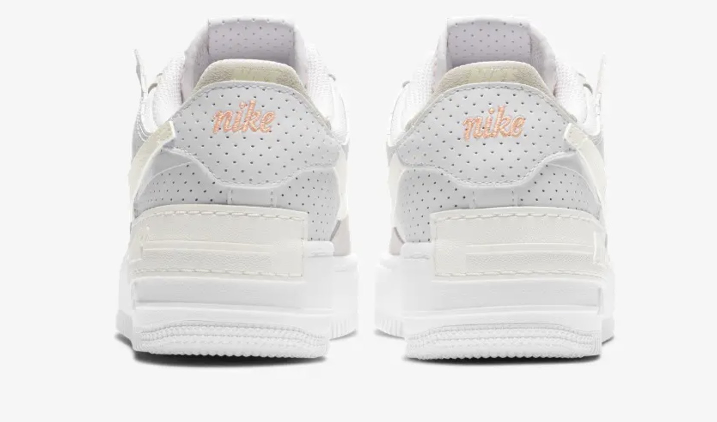 Nike AF1 Shadow Sail Atomic Pink heel