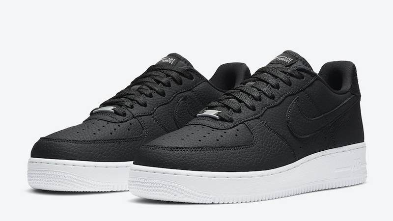 black with white sole air force 1