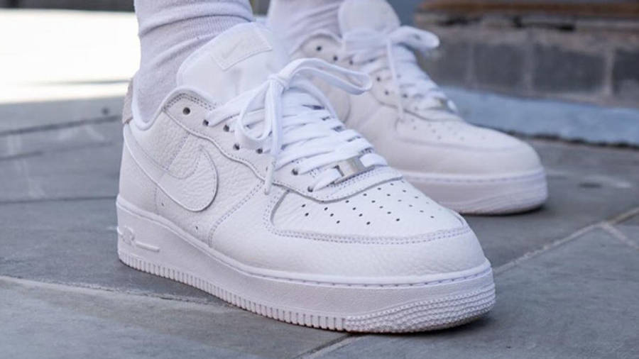 all white air force ones on feet