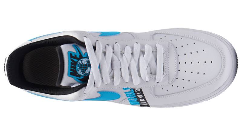  Nike Men's Shoes Air Force 1 '07 LV8 Worldwide Pack - Glacier  Blue CK6924-100 (Numeric_9_Point_5)
