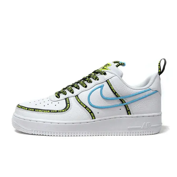 Nike Air Force 1 Low Worldwide White Blue Fury Volt