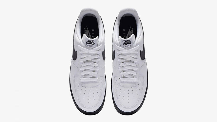 white air force with black sole