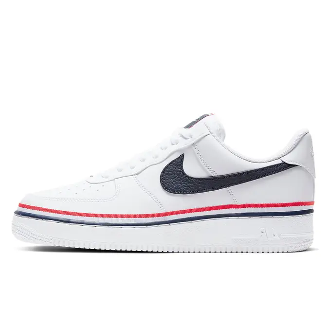 Nike Air Force 1 '07 LV8 White/Obisidian-Habanero Red - CJ1377-100