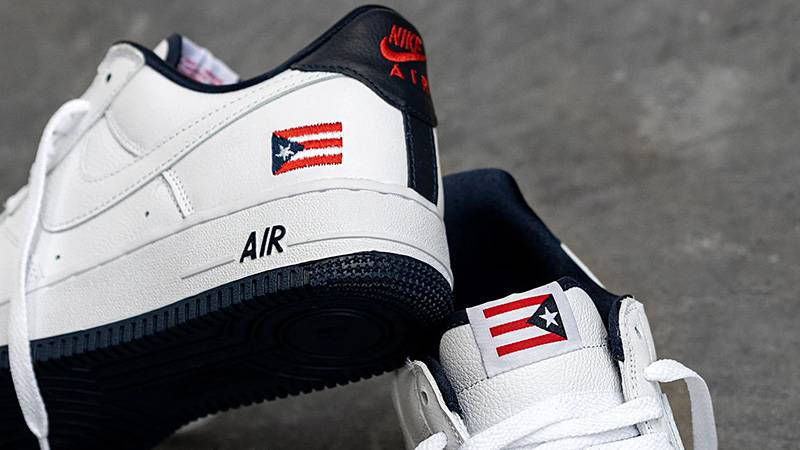 Nike Air Force 1 Puerto Rico Back Closeup
