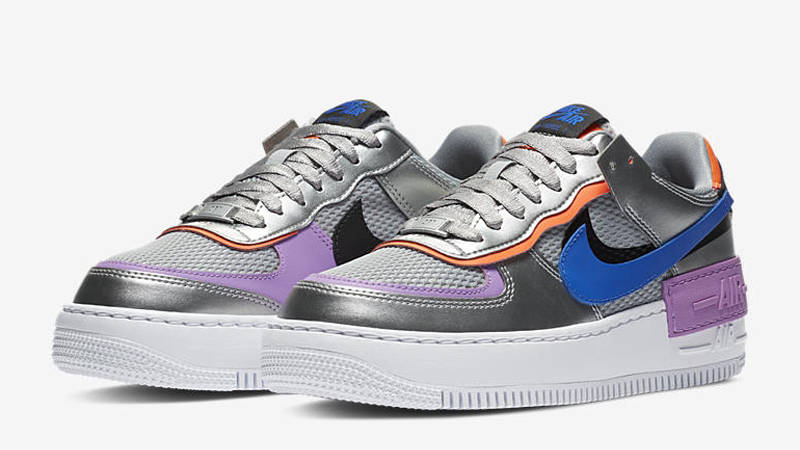 Nike Air Force 1 Shadow Metallic Silver Fuchsia Glow