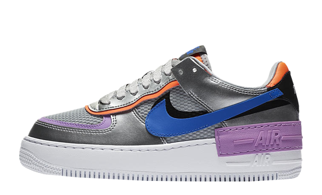 Nike Air Force 1 Shadow Metallic Silver Fuchsia Glow