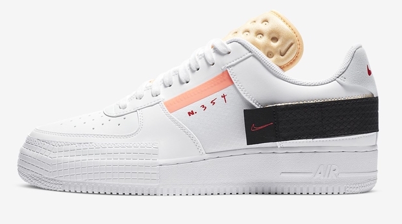 Nike Air Force 1 Type White Meon Tint .