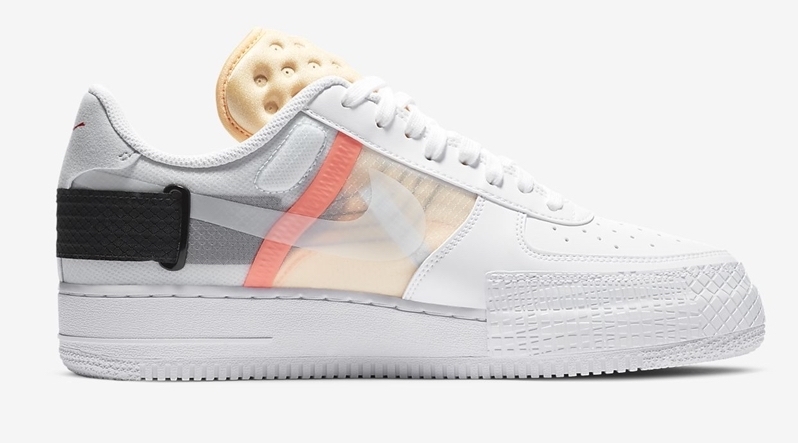 Nike Air Force 1 Type White Meon Tint Side