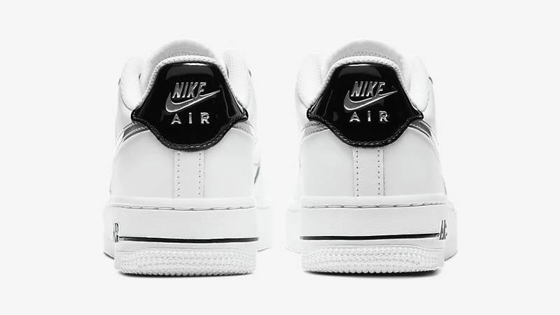 Nike Air Force 1 Low White Black Metallic Silver GS
