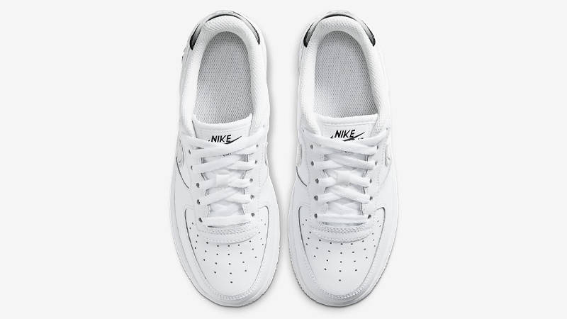 Nike Air Force 1 Low White Black Metallic Silver GS