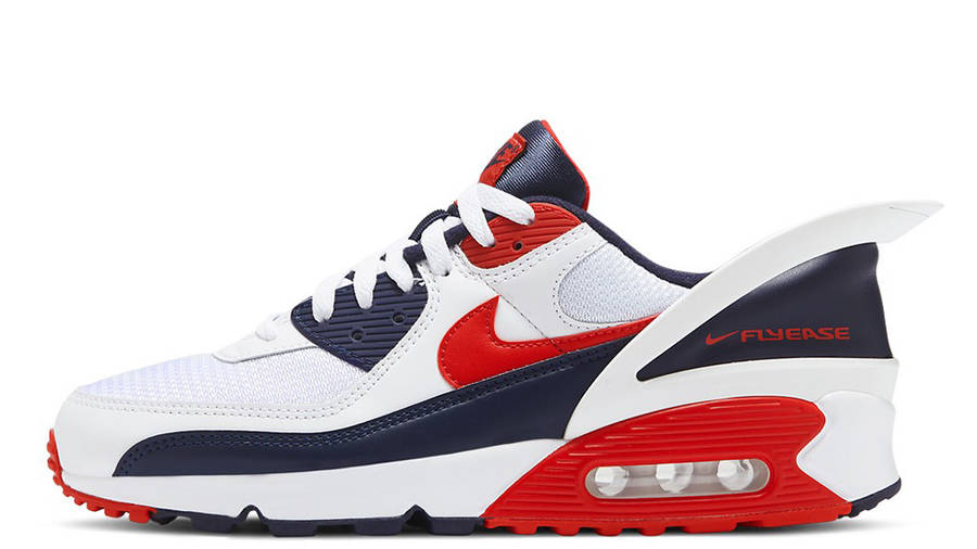 Nike Air Max 90 FlyEase White Blue Red 