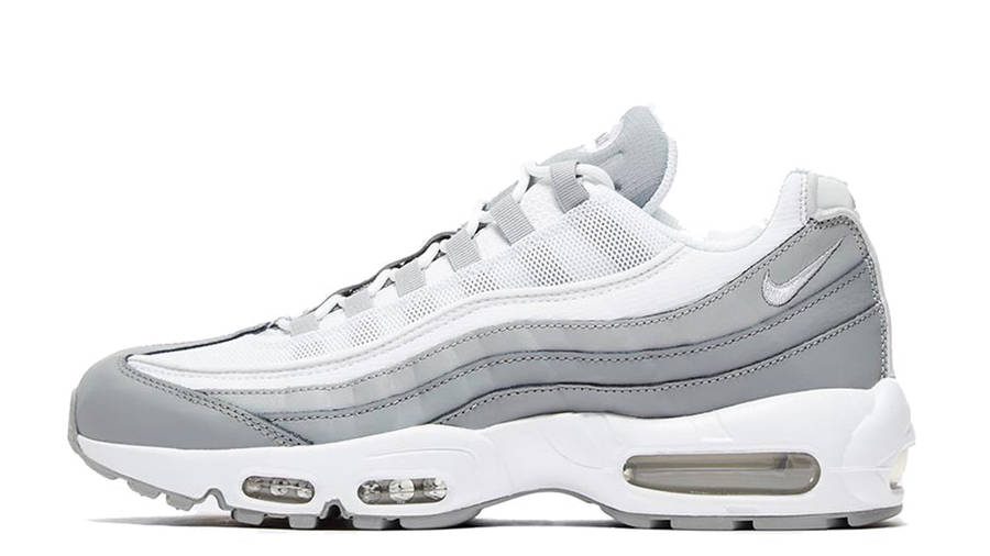 grey and white nike air max 95