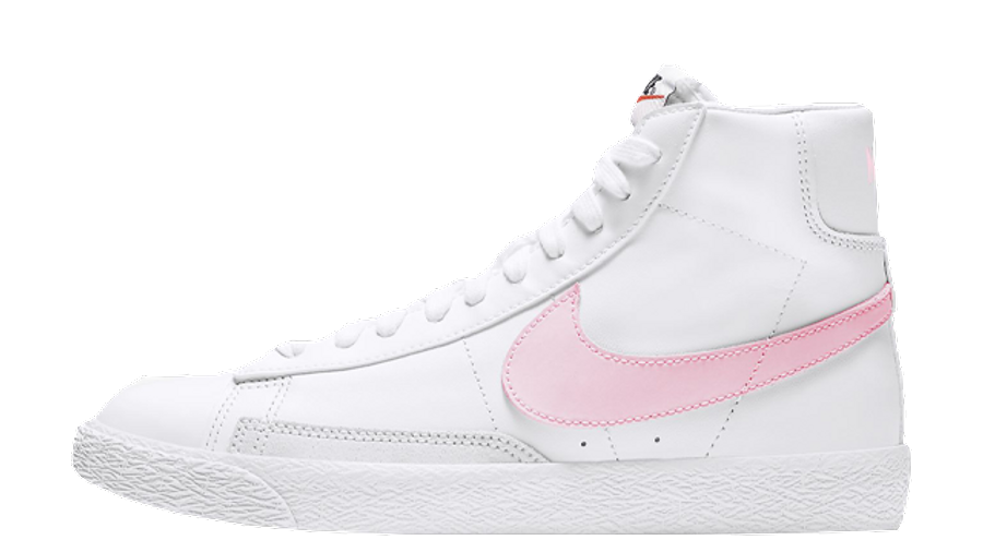 nike blazer mid gs white pink foam