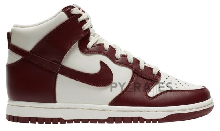 Nike Dunk High Sail Burgundy