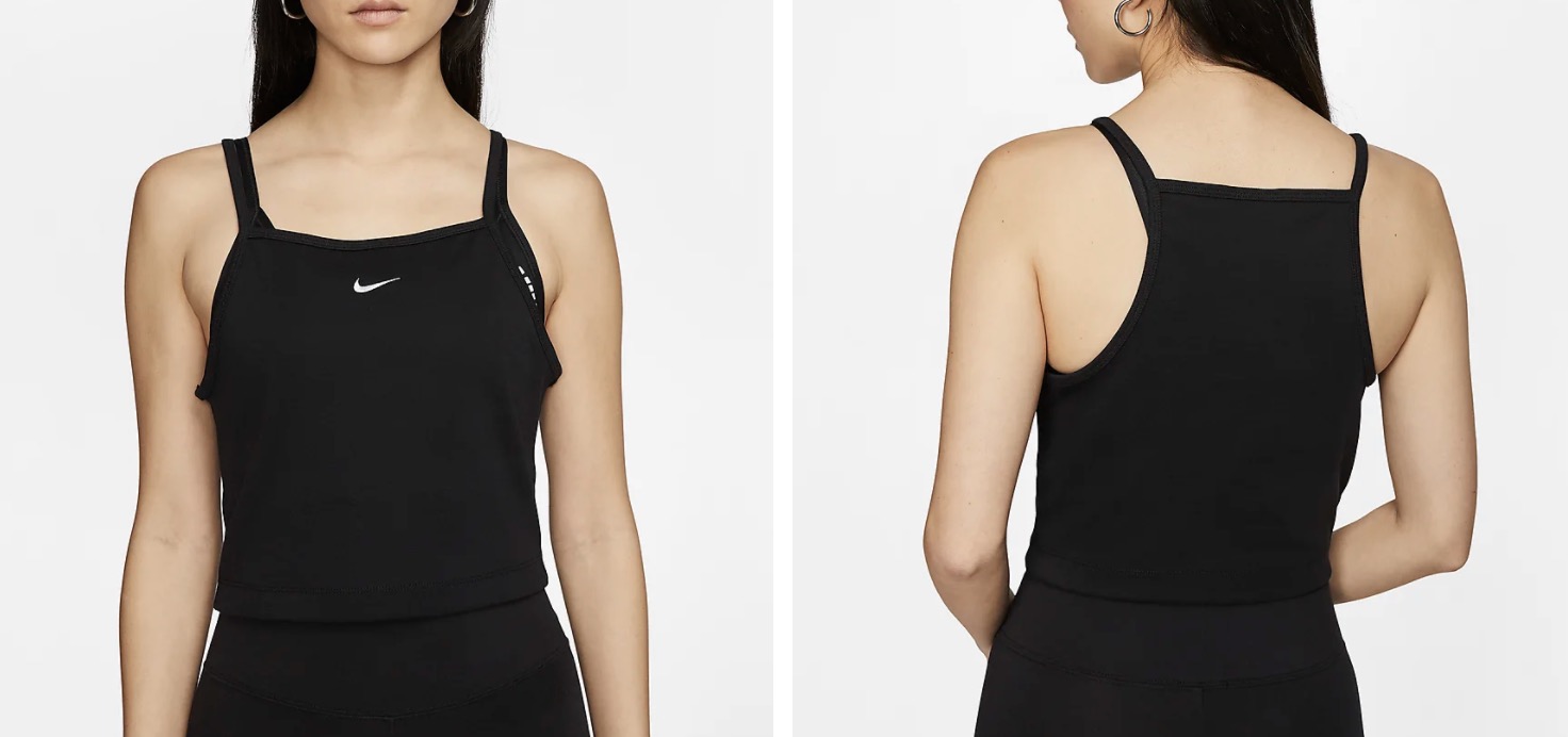 Nike High Neck Crop Top Black