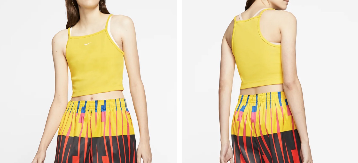 Nike High Neck Crop Top Topaz Gold