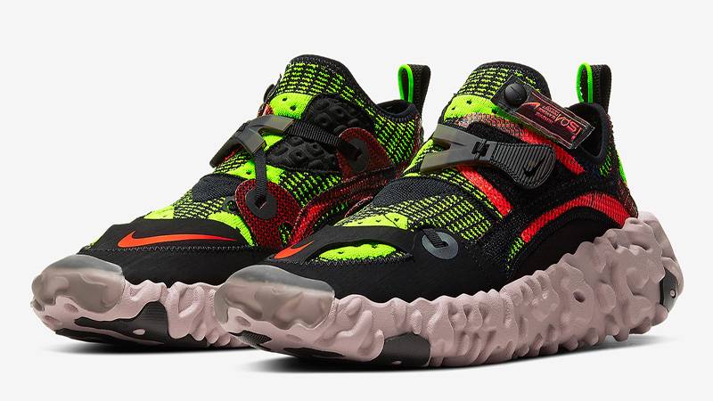 nike ispa overreact black red volt