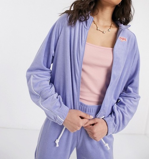 Nike Retro Logo Zip Jacket Purple