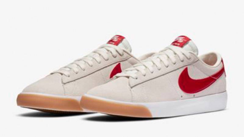 Nike SB Blazer Low GT Sail Red 704939-105 front